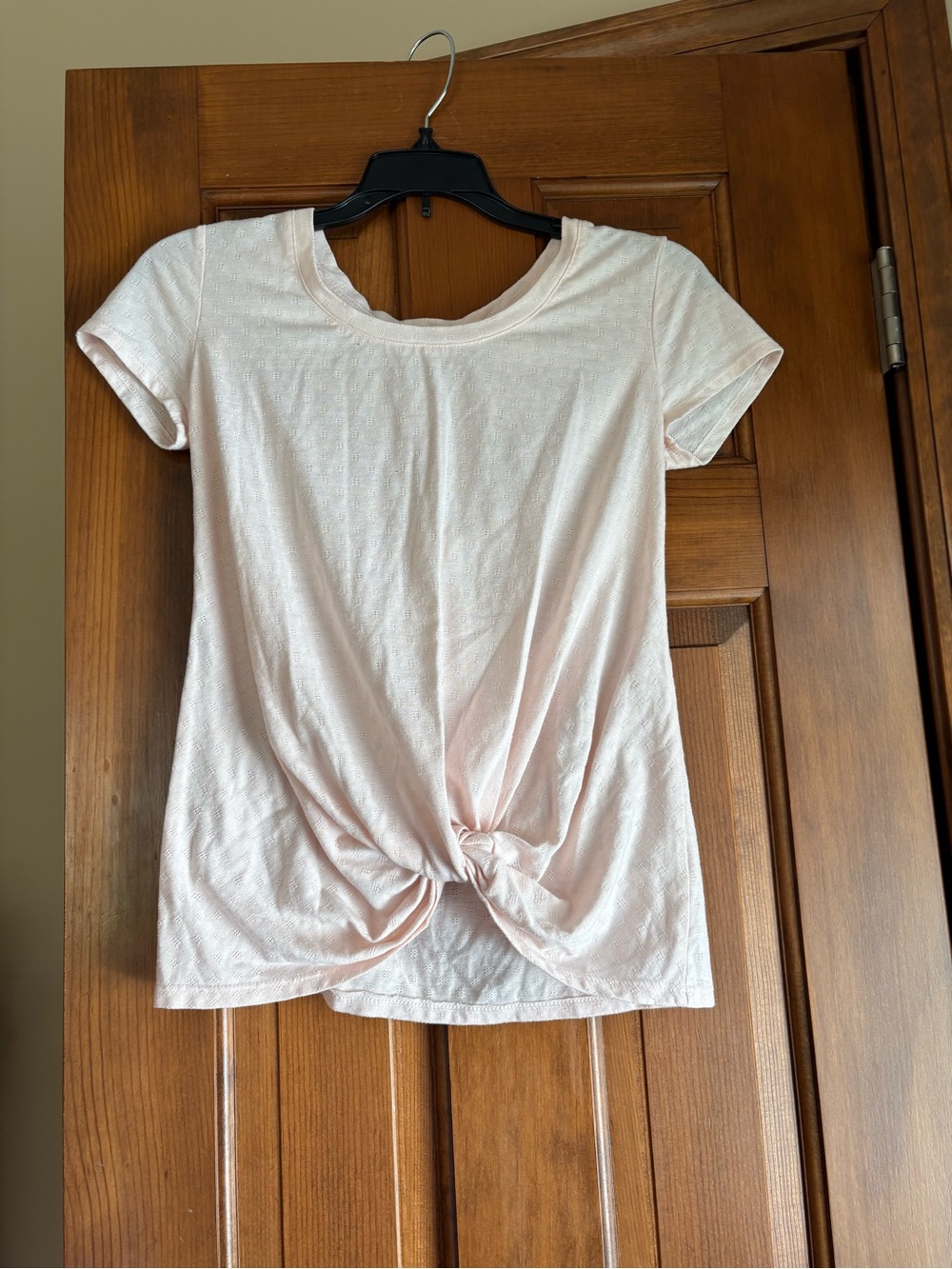 COOGI Light Pink Short Sleeve Twist-Front Tee